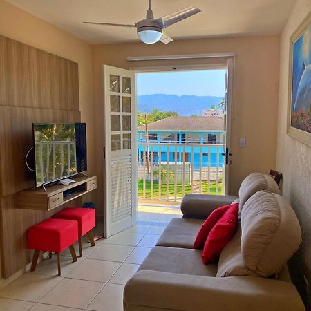 Lindo Apartamento Praia Grande Tenório pé na areia com ar Ubatuba Esterno foto